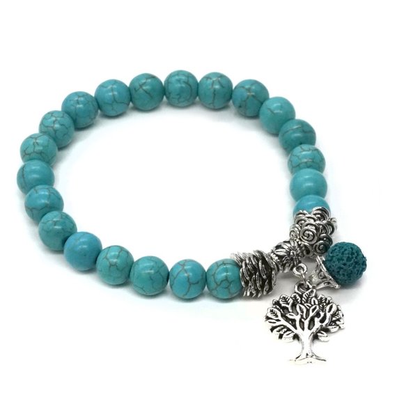 Bracelet Tree of life Charm. Turquoise. OS. - Picture 1 of 4
